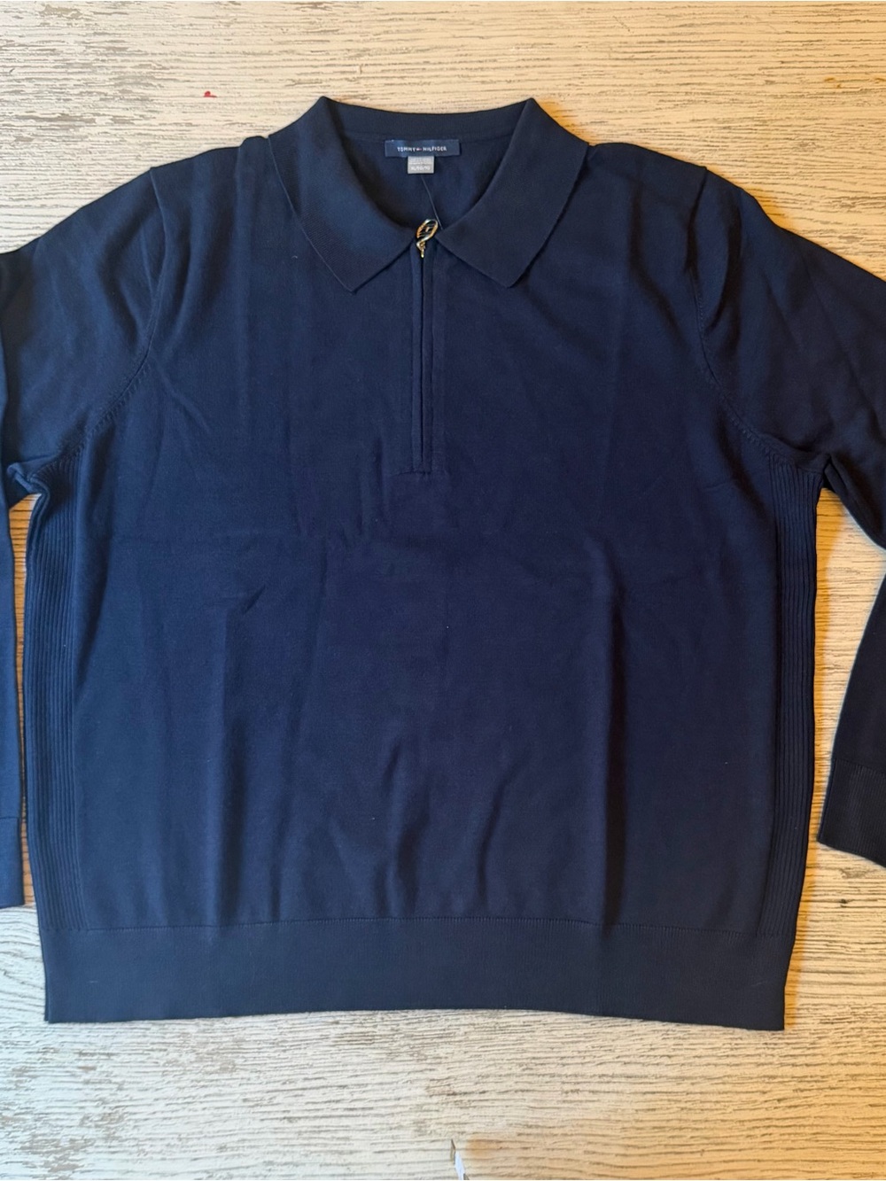 Tommy Hilfiger Women’s Navy Quarter Zip Polo Sweater XL NWT